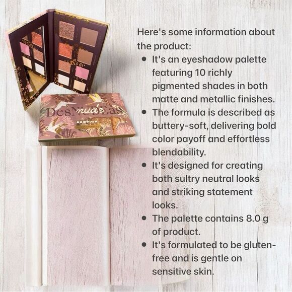 Alamar Cosmetics DesNudeAs Exotica Pressed Pigment Palette Nude Pink 8 Shades - Picture 8 of 8